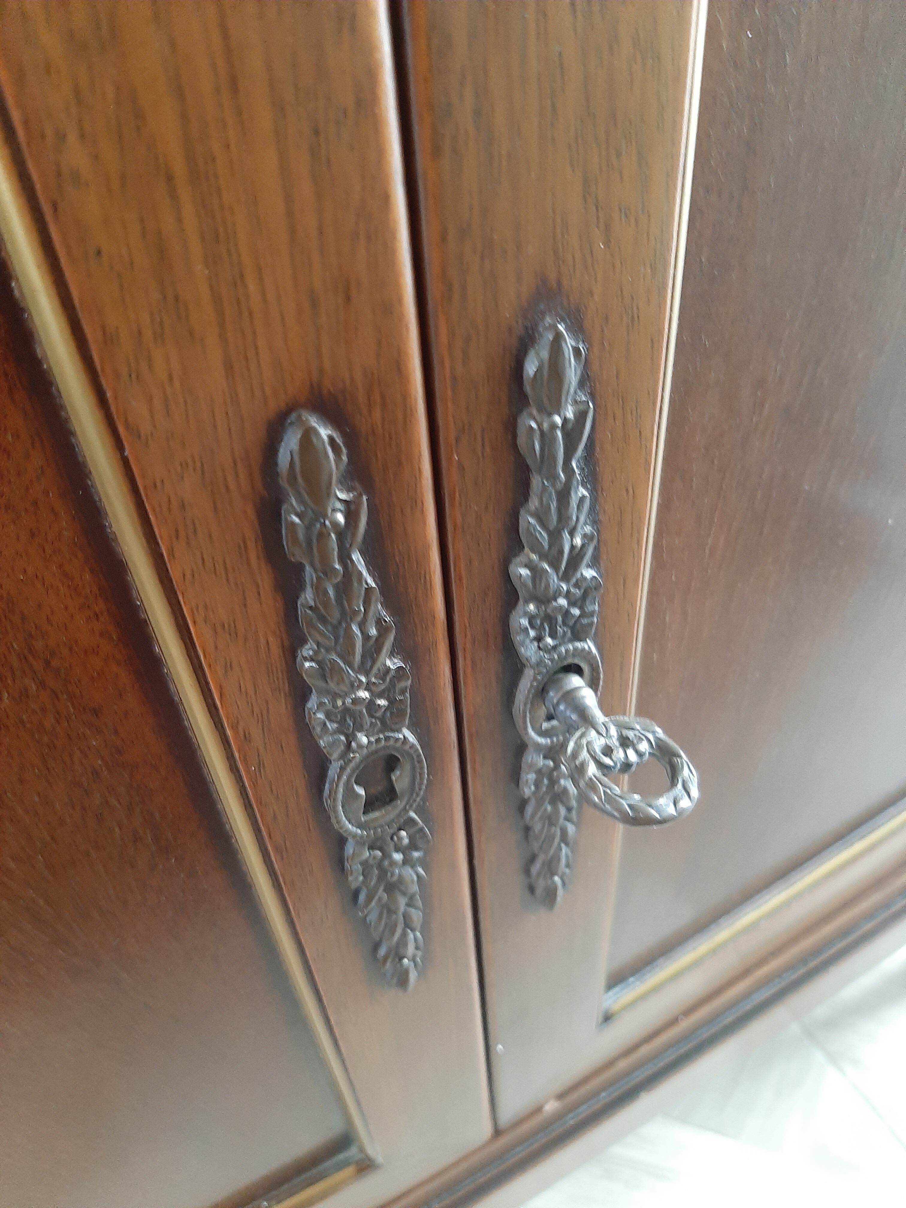 vintage - Small style chest of drawers - Louis XVI marble top with 1 drawer and 2 doors