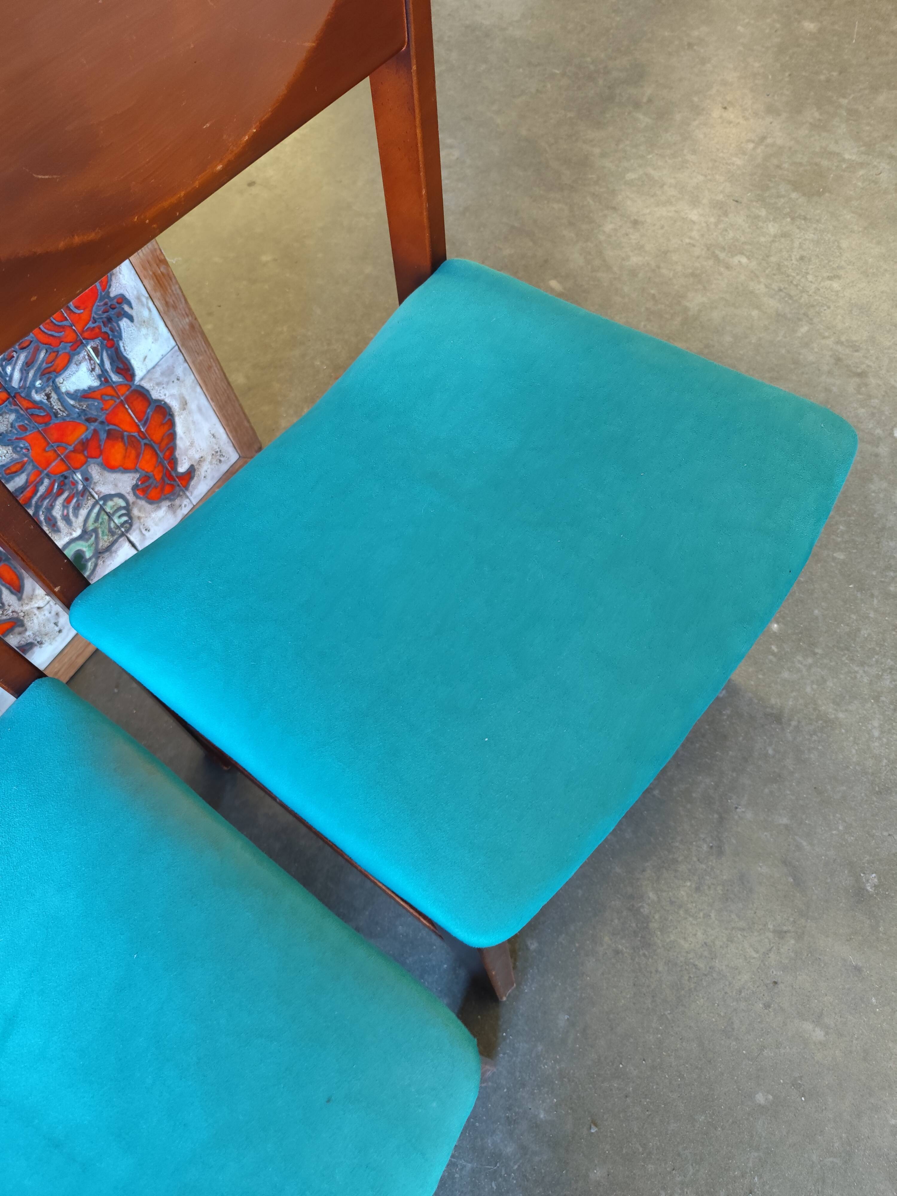 Four vintage Italian chairs from the 1980s