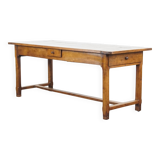 Table à manger française ancienne à 3 tiroirs de la fin du XVIIIe siècle
