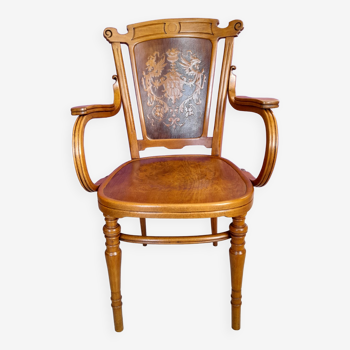 Art Nouveau office armchair stamped by J. Kohn - Wien