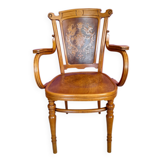 Art Nouveau office armchair stamped by J. Kohn - Wien