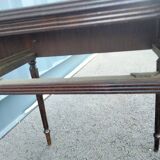 Pair of bedside tables side tables old leather top style louis xvi