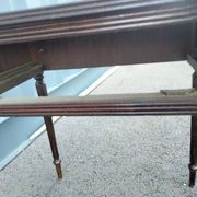Pair of bedside tables side tables old leather top style louis xvi