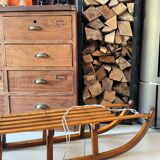 Old wooden sled Davos