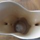 Beige vase by vallauris with flower pattern - excellent condition