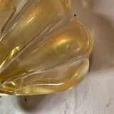 Venetian Wall Lamp in Gilded Murano Glass Circa 1980