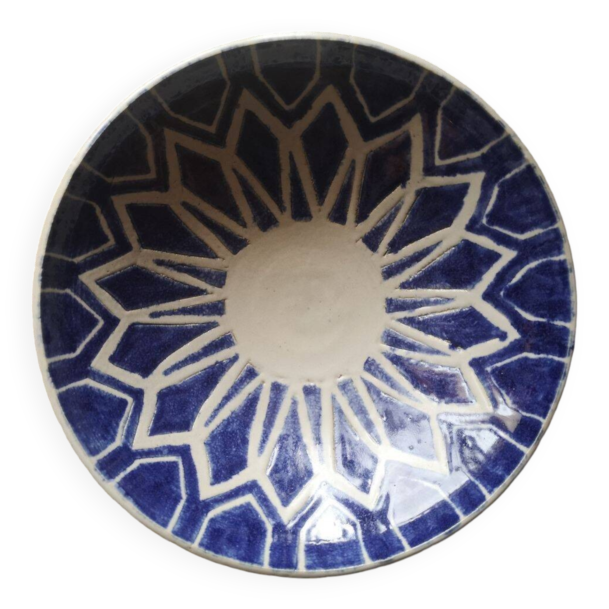 Glazed stoneware cup - Mediterranean work