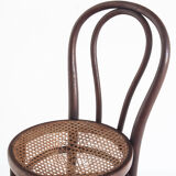 Set of 4 chairs. Bentwood and canning. Vintage. France, 50s