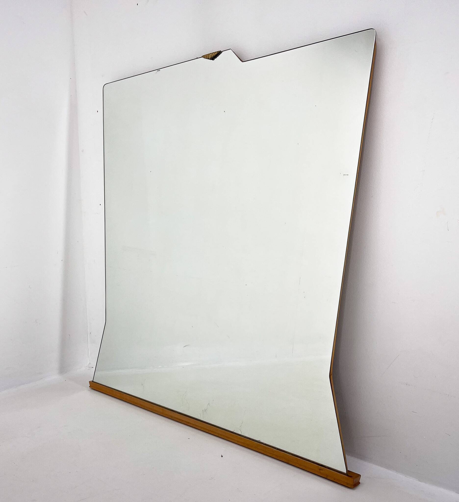 1960s Large Wall Mirror by Santambrogio & De Berti, Italy