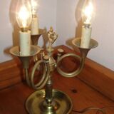 American table lamp 3 brass lights, 1950