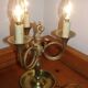 American table lamp 3 brass lights, 1950