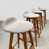 4 tabourets de bar danois vintage
