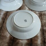 3 antique deep plates from St Amand and Hamage