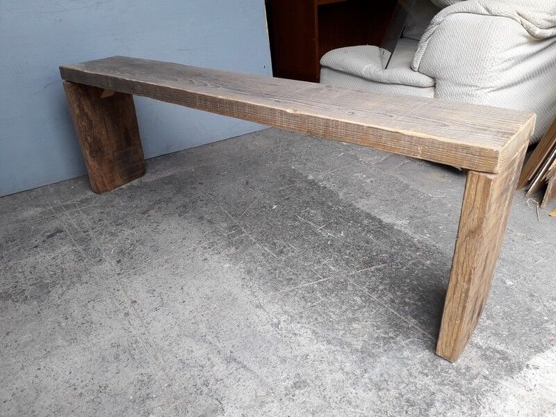 Old solid wood bench