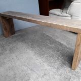 Old solid wood bench