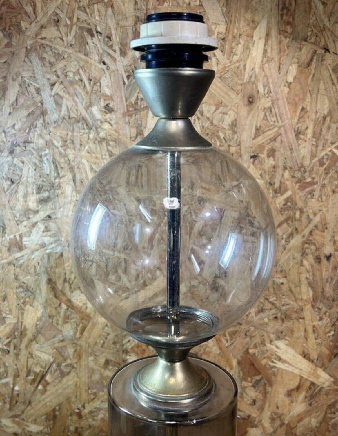 Large vintage lamp See Delmas 1970s glass and metal modern design