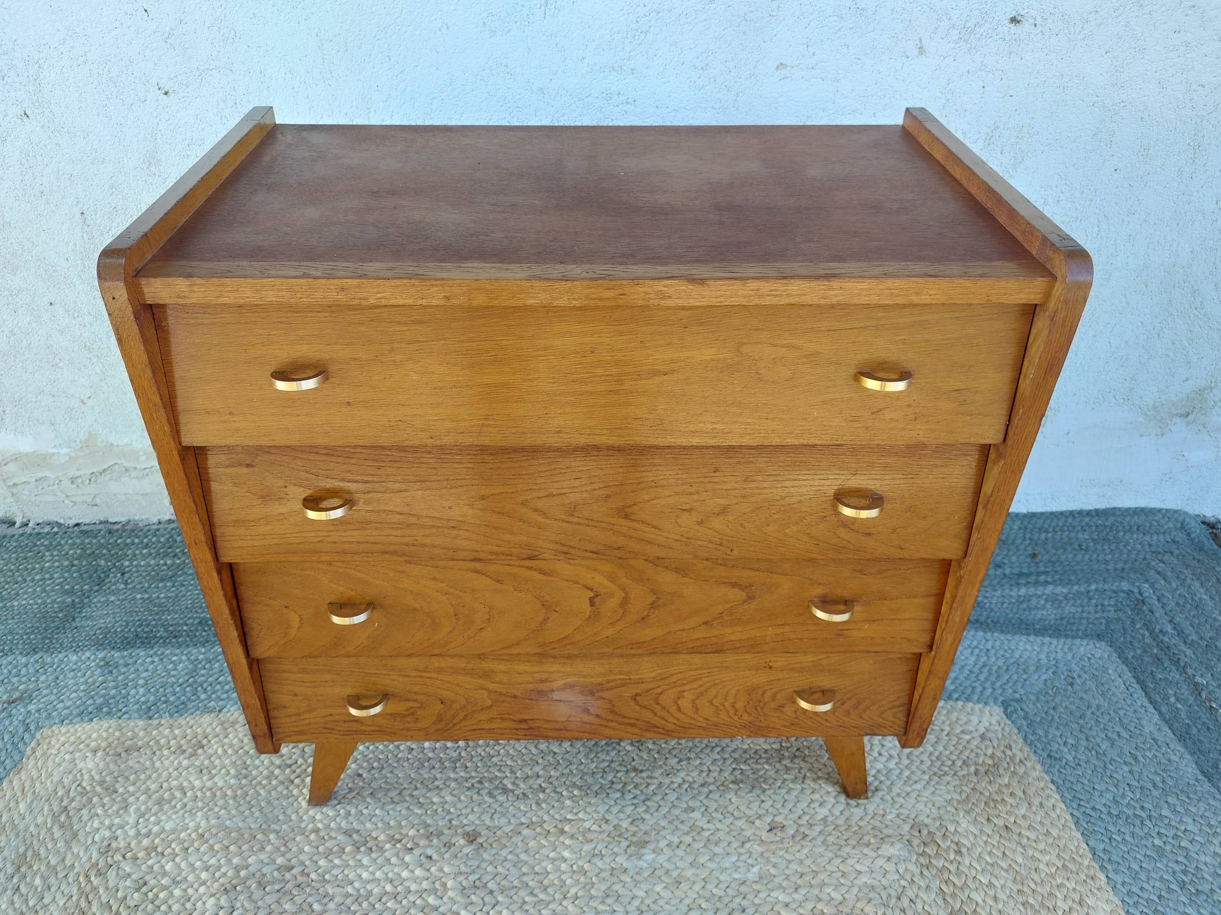 chest of drawers with compass feet, 1960s-1970s