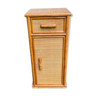 Rattan bedside table