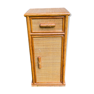 Rattan bedside table