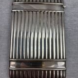 Christofle business card holder cigarette leaf case 925 sterling silver new