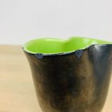 Vase mouchoir Elchinger vert/noir années 50