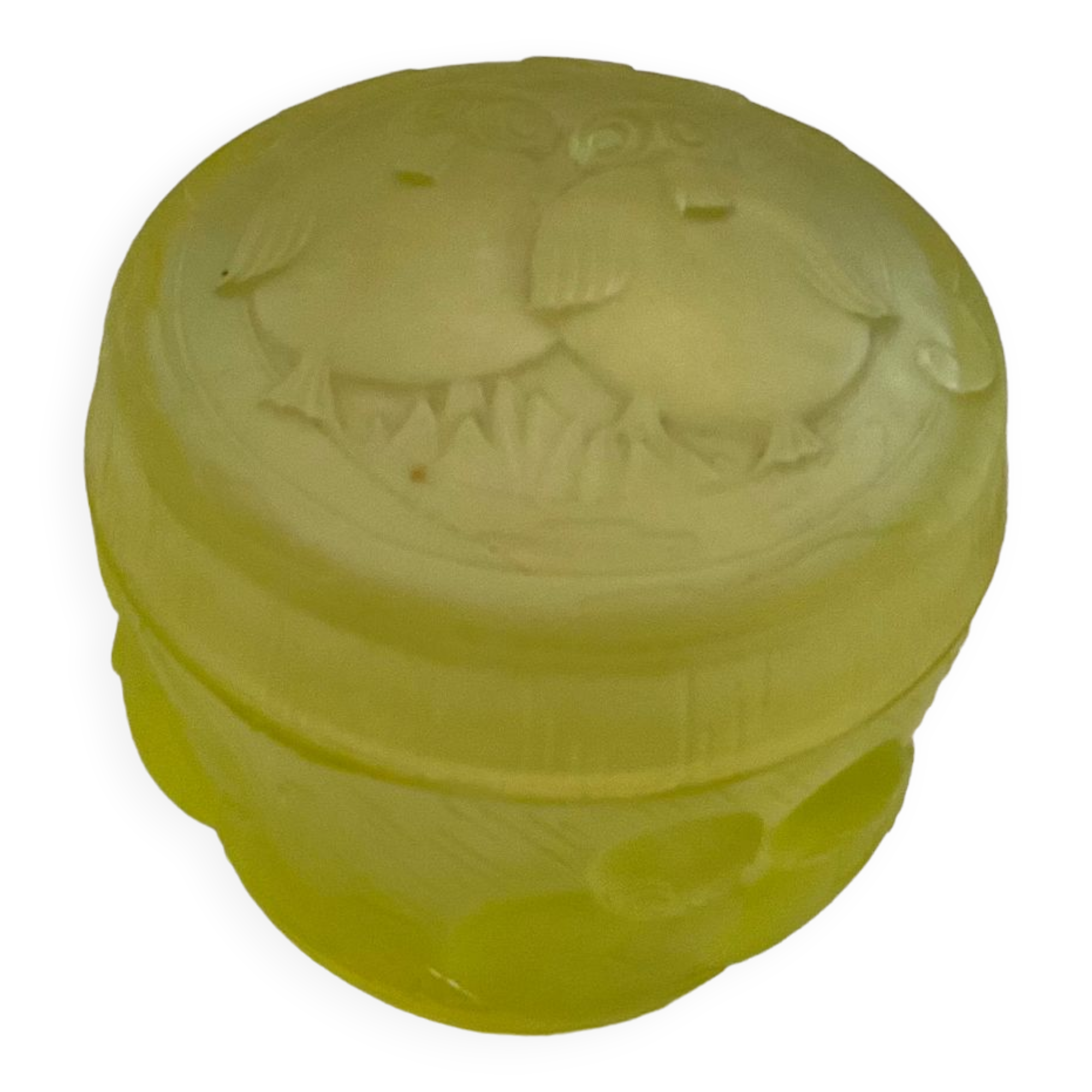 Bonbonnière molded glass . art deco