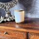 Rare vase/pot in white opaline and brass.