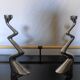 Pair of Zig Zag candlesticks by Matthew Hilton from the 80s