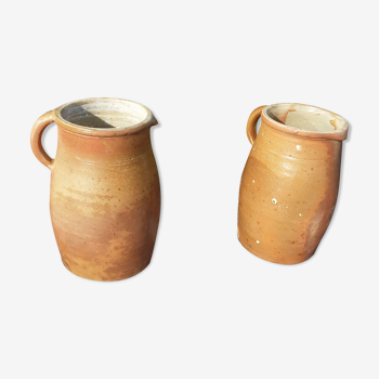 Ancient pottery, glazed terracotta milk pots