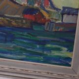 Huile sur toile originale – « Sapri, Italie » par Gunnar Ingemar Erixon