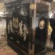 Asian lacquer cabinet with mother-of-pearl relief pattern