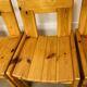 4 brutalist chairs by Silvio Coppola for Roche Bobois, solid pine