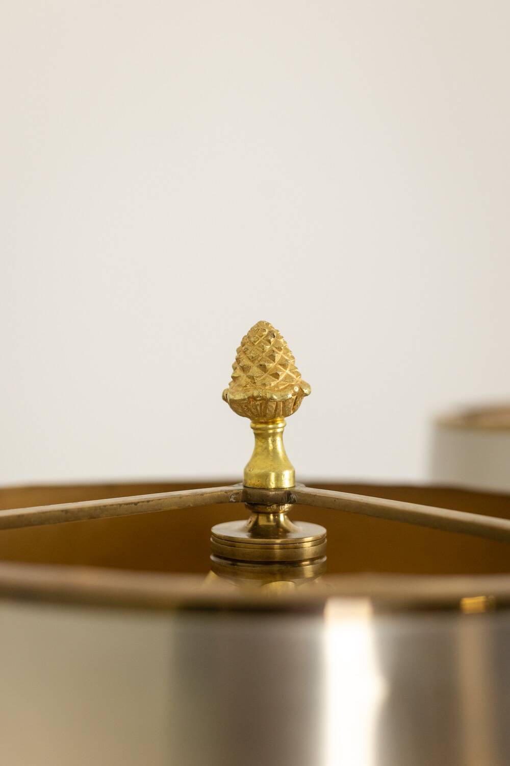 Pair of "grenade" lamps by Maison Charles in bronze, 1970s.