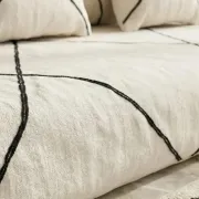 Moroccan floor sofa set in white wool