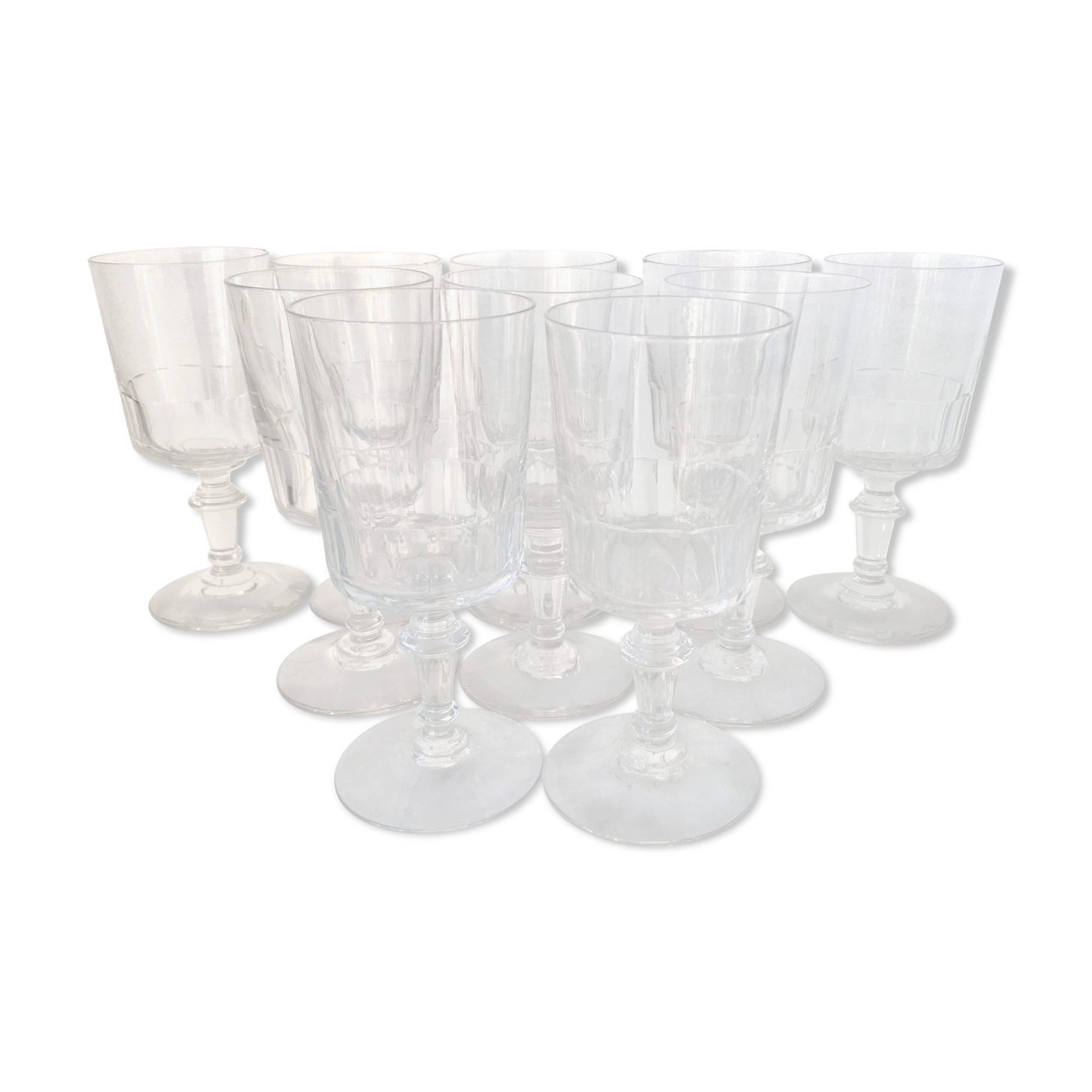 Set de 10 verres à vin années 40