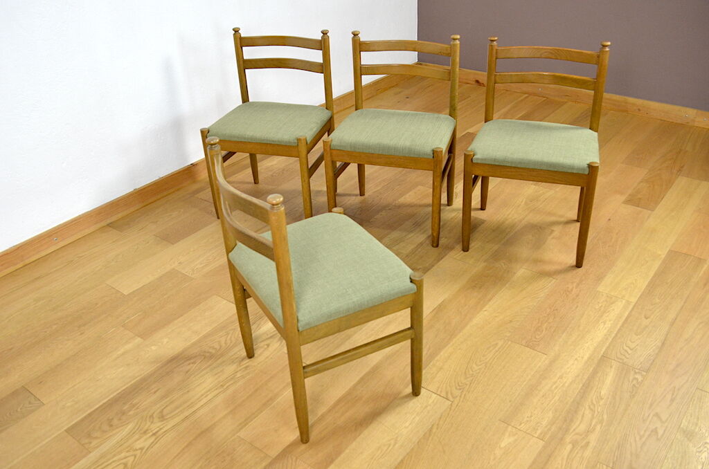 4 Vintage Chairs Scandinavian Design 1960