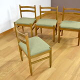 4 Vintage Chairs Scandinavian Design 1960