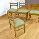 4 Vintage Chairs Scandinavian Design 1960