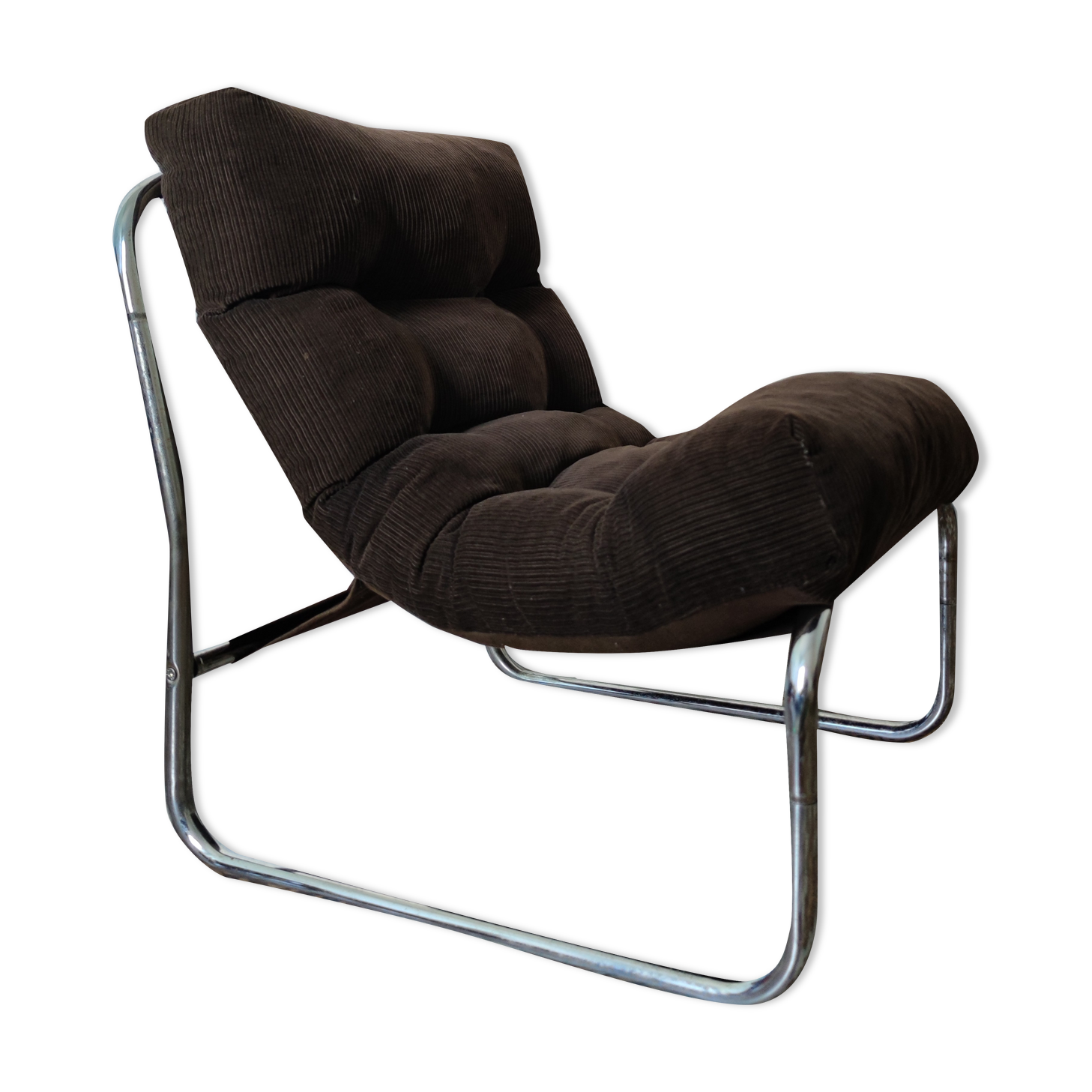 Fauteuils en velours vintage