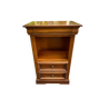High bedside table, wooden accent table in Louis Philippe style.