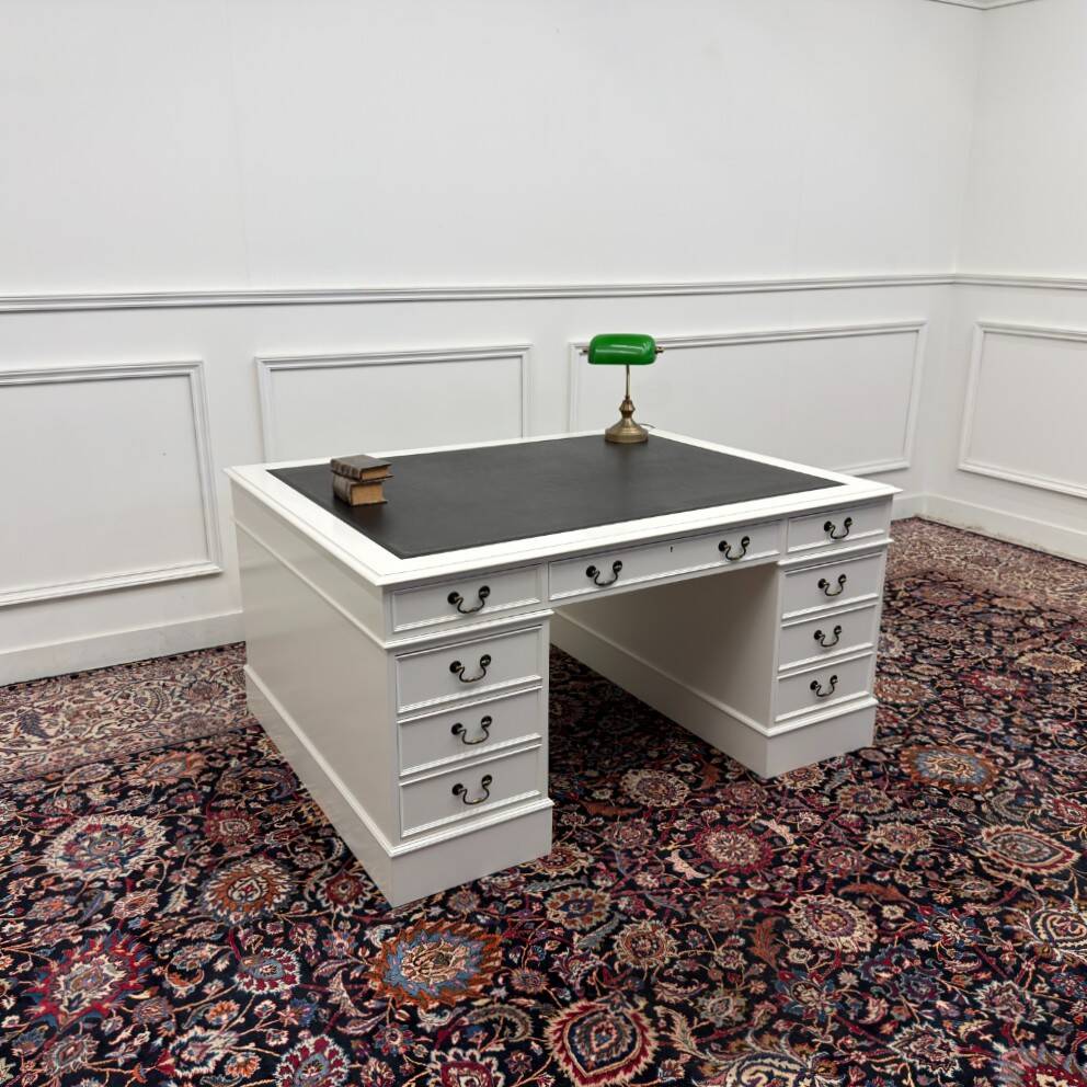 Classic English White Desk Partnerdesk