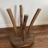 Brutalist Wooden Stool