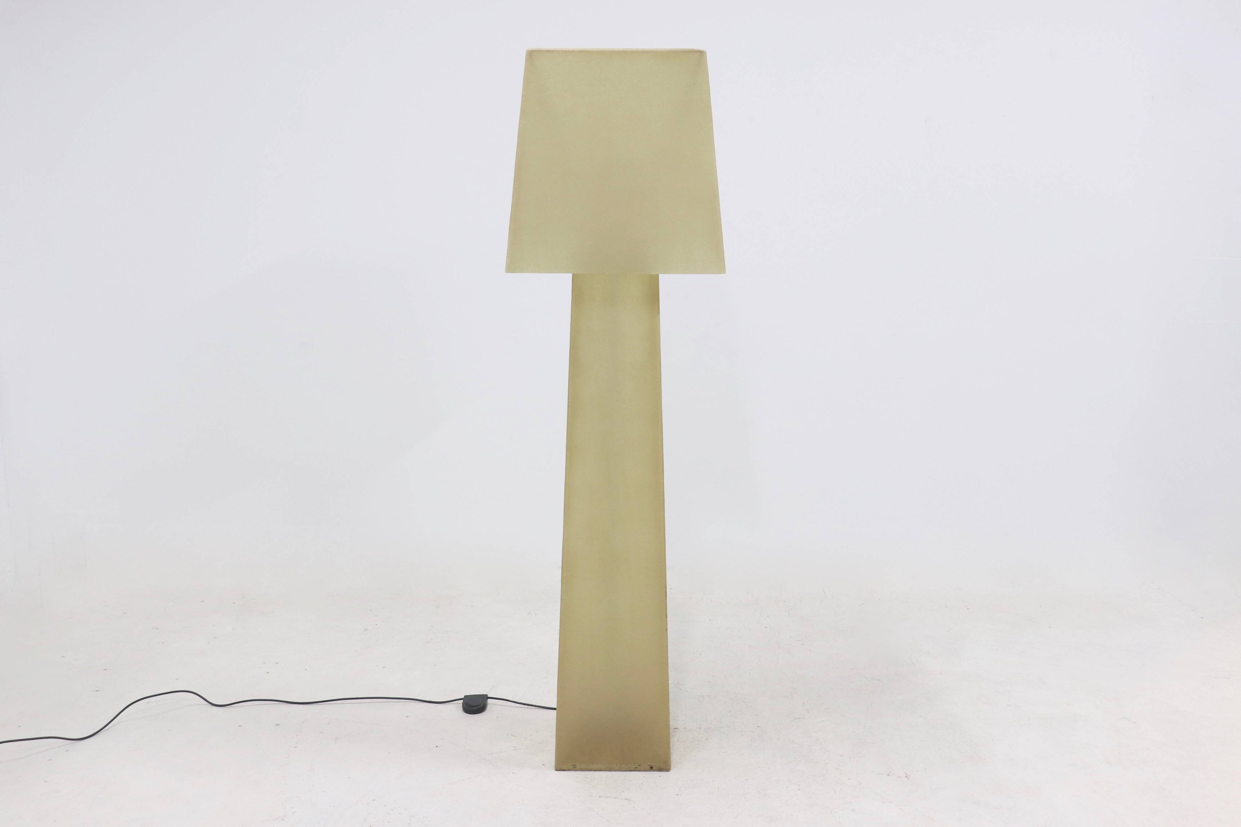 Large Decorative Fiberglass Floor Lamp 1980s