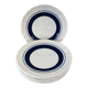 6 white and blue dessert plates, Italy