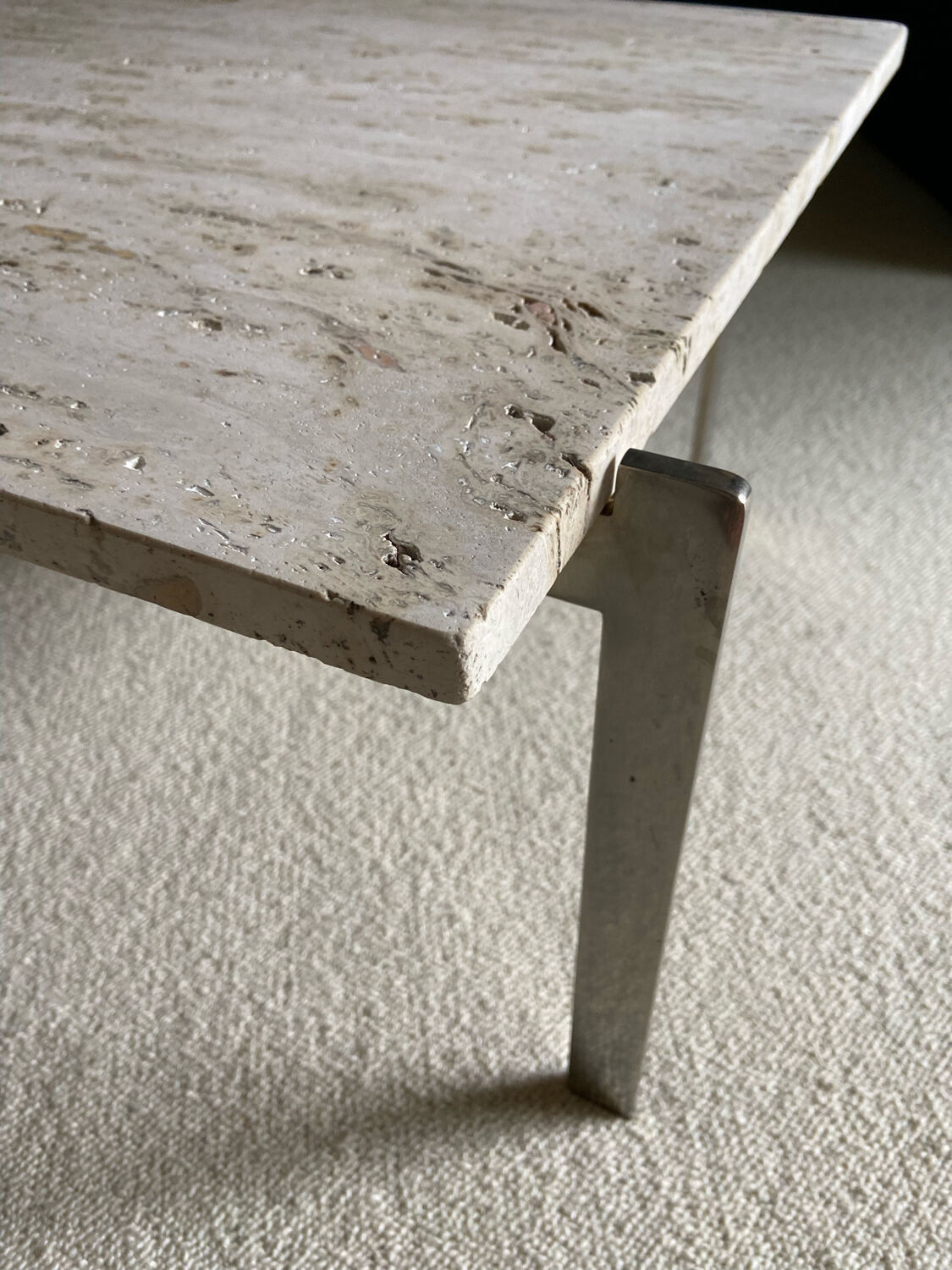 1970 rectangular travertine coffee table