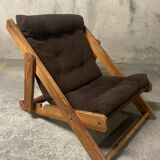1960s pine folding armchair