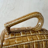Ceramic pitcher braided pattern
