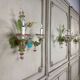 Set of 3 Venetian wall lights in multicoloured Murano glass, circa 1950