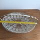 Glass aperitif dish 4 compartments with its vintage gold metal support