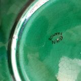 Plates in gien earthen earthenware slurry